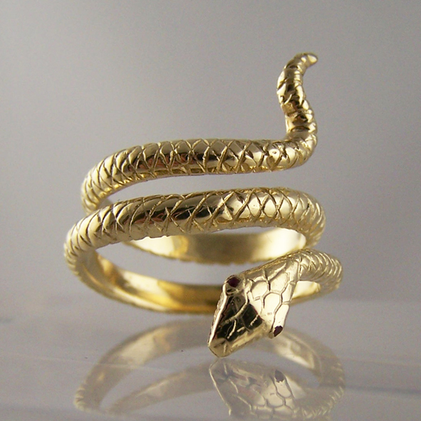 KC Designs 14k Gold and Diamond Snake Ring R9093 - Sami Fine Jewelry