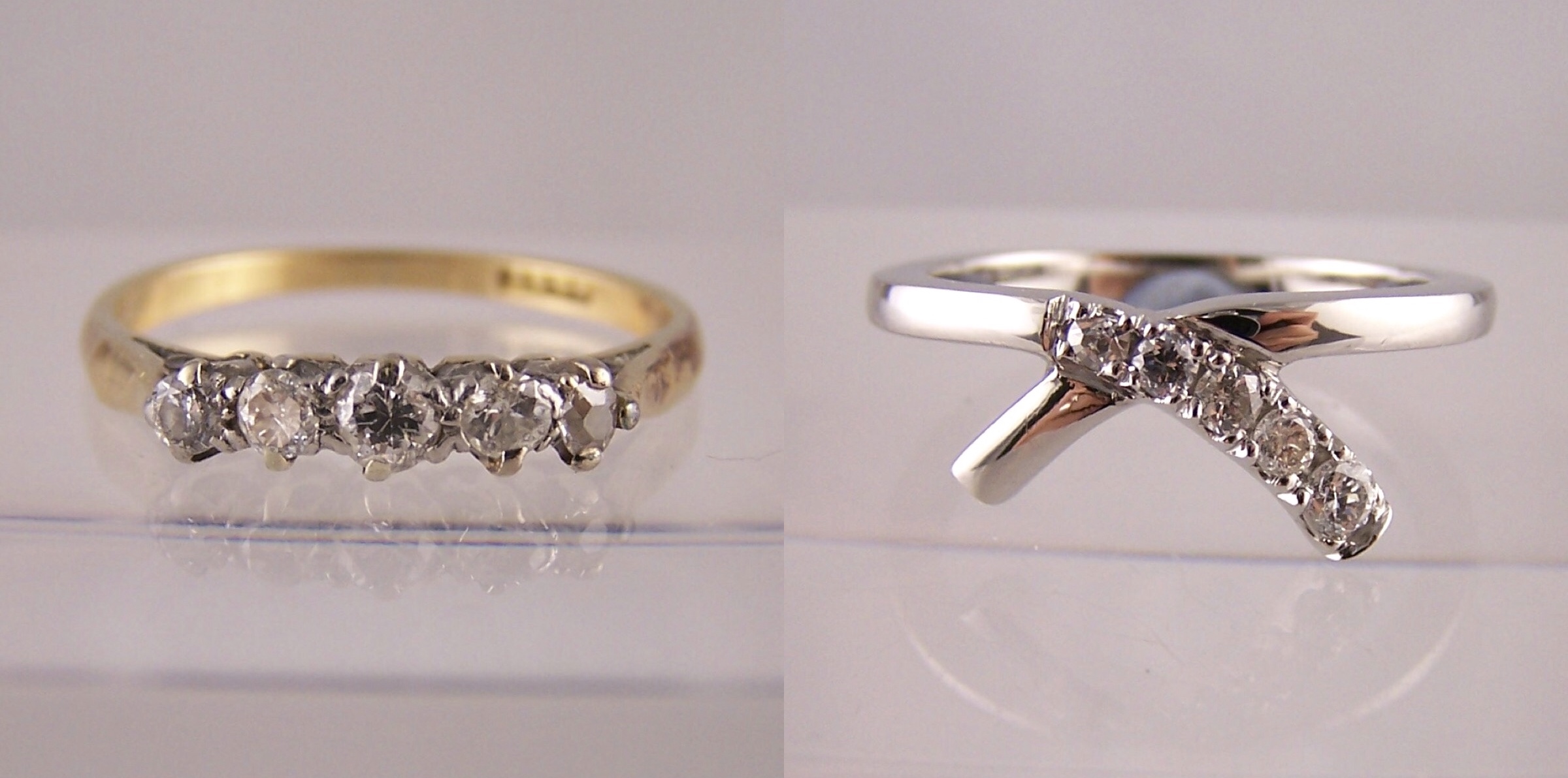 Shop 5 Stone Claw Set Ring Remodelled Into Wrap Over Design